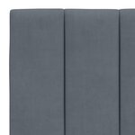 vidaXL Coussin de tête de lit gris foncé 140 cm velours
