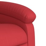 vidaXL Fauteuil inclinable de massage électrique rouge similicuir