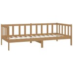 vidaXL Lit de repos et matelas 90x200cm Marron miel Bois de pin massif
