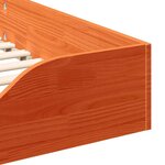 vidaXL Cadre de lit Brun cire 90 x 210 cm Pin massif