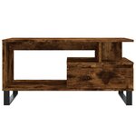 vidaXL Table basse Chêne fumé 90x49x45 cm Bois d'ingénierie
