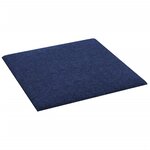 vidaXL Panneaux muraux 12 Pièces Bleu 30x30 cm Tissu 1 08 m²