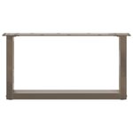 vidaXL Pieds de table basse en U 2 pièces Acier naturel 60 x (30-31) cm Acier
