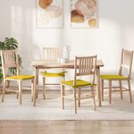 vidaXL Coussins de siège 4 Pièces Jaune 40 x 40 x 3 cm Velours