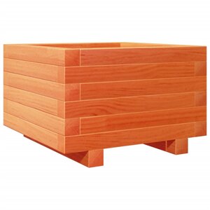 vidaXL Jardinière cire marron 40x40x26 5 cm bois de pin massif