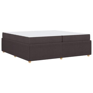 vidaXL Cadre de lit avec matelas Marron foncé 200 x 200 cm tissu