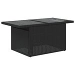 vidaXL Salon de jardin 7 Pièces avec coussins noir résine tressée