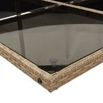 vidaXL Ensemble à manger de jardin et coussins 17 Pièces beige