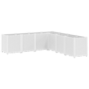 vidaXL Jardinière blanc 160x160x53 cm polypropylène