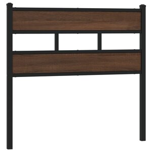 vidaXL Tête de lit chêne marron 80 cm acier et bois d'ingénierie