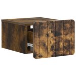 vidaXL Cabinet de chevet mural 2 Pièces Chêne fumé 33 x 34 5 x 24 cm