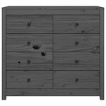 vidaXL Armoire latérale Gris 100x40x90 cm Bois de pin massif