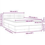 vidaXL Sommier à lattes de lit et matelas gris foncé 160x210cm velours