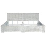 vidaXL Cadre de lit sans matelas Gris Rotin naturel 180x200 cm