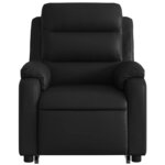 vidaXL Fauteuil inclinable Noir Similicuir