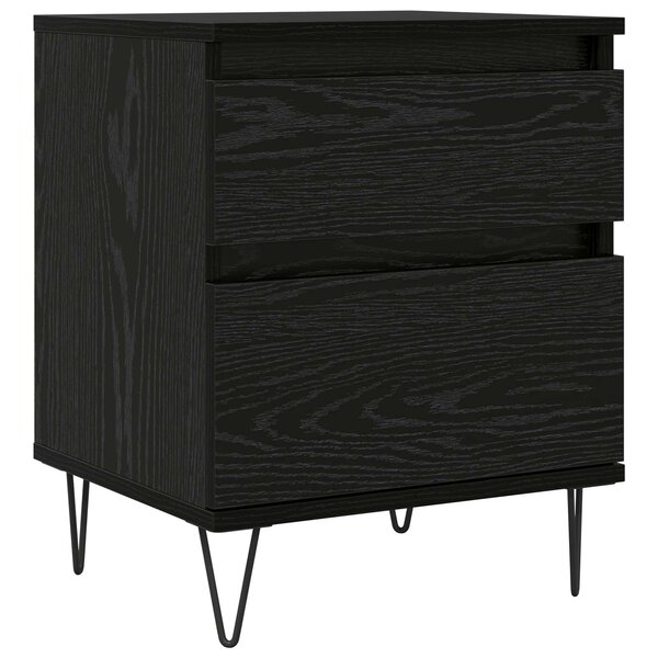 vidaXL Armoire de lit Chêne noir 40 x 35 x 50 cm Bois d'ingénierie