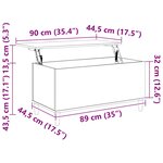 vidaXL Table basse Noir 90x44 5x45 cm Bois d'ingénierie