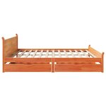 vidaXL Cadre de lit sans matelas cire marron 200x200cm bois pin massif