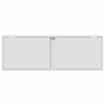 vidaXL Meuble TV mural avec lumières LED blanc 100x31x35 cm