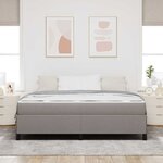 vidaXL Lit à ressorts Taupe 180 x 200 cm tissu