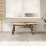 vidaXL Banc bois de récupération mélangé et teck massif 100x28x43 cm