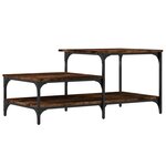 vidaXL Table basse chêne fumé 100x50 5x45 cm bois d'ingénierie