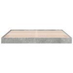 vidaXL Cadre de lit sans matelas gris béton 180x200 cm