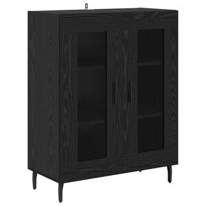 vidaXL Buffet Chêne noir 69 5 x 34 x 90 cm Bois d'ingénierie