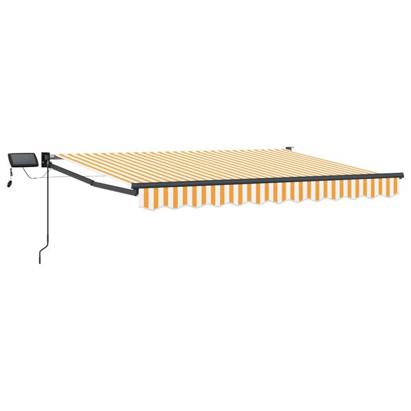 vidaXL Store rétractable manuel avec LEDs 3 5 x 2 m