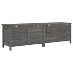 vidaXL Boîte de rangement de jardin anthracite bois massif de sapin