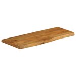 vidaXL Dessus de table 80x40x2 5 cm bord vivant bois massif manguier