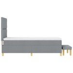 vidaXL Lit à ressorts avec matelas Gris clair 90 x 190 cm tissu