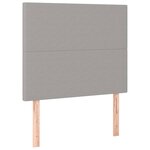 vidaXL Tête de lit à LED Gris clair 80x5x118/128 cm Tissu