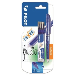 PILOT - Frixion Point Fin - Encre bleue + 1 Etui de 3 recharges