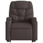 vidaXL Fauteuil inclinable de massage Marron foncé Tissu