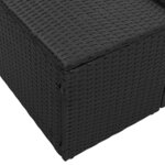 vidaXL Sofa de jardin 2 places avec rangement et coussins en rotin noir