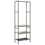 vidaXL Portant à vêtements avec étagères Chêne sonoma 60 x 30 x 171 cm