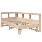 vidaXL Lit bibliothèque sans matelas 75x190 cm bois de pin massif