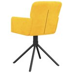 vidaXL Chaises pivotantes à manger lot de 2 Jaune Velours
