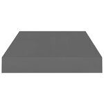 vidaXL Étagère murale flottante 2 Pièces Gris brillant 40x23x3 8 cm MDF
