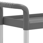 vidaXL Chariot à 3 niveaux gris 77x34x72 cm aluminium