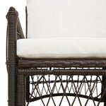 vidaXL Fauteuil de jardin avec coussins Marron 60x70x78 cm en poly rattan
