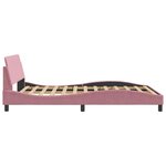vidaXL Cadre de lit avec tête de lit Dover rose 140x200cm velours