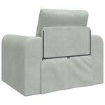 vidaXL Canapé Lit 2-en-1 Gris Clair 98x71x83 cm Velours