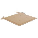 vidaXL Chaises de jardin avec coussins lot de 2 Teck solide et acier