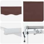 vidaXL Auvent rétractable automatique marron 400x300 cm