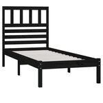 vidaXL Cadre de lit sans matelas noir bois massif de pin 100x200 cm