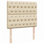 vidaXL Cadre de lit ottoman avec matelas crème 120x190 cm tissu