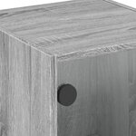 vidaXL Armoire latérale avec portes en verre sonoma gris 35x37x75 5 cm