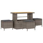 vidaXL Ensemble de canapé de jardin 10 Pièces Gris polyrotin